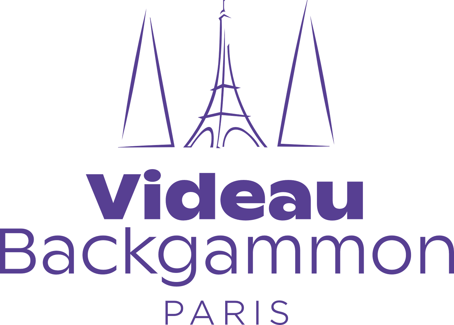 logo du club paris backgammon, couleur violet